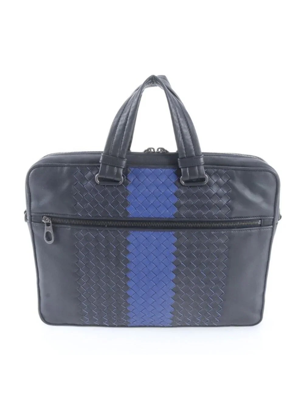 Bottega Veneta Intrecciato Leather Business Briefcase Black
